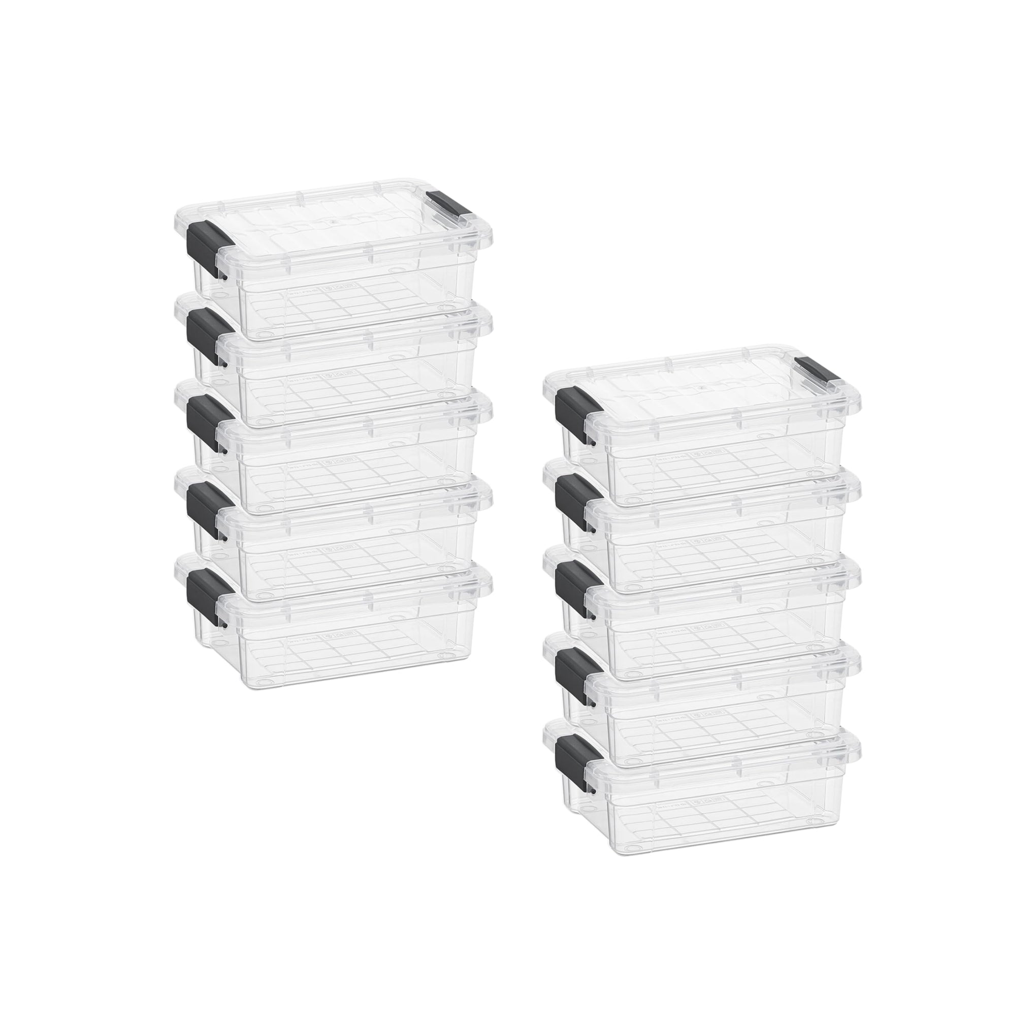 1.27 Quart Clear Plastic Storage Containers with Lids (10 Count)