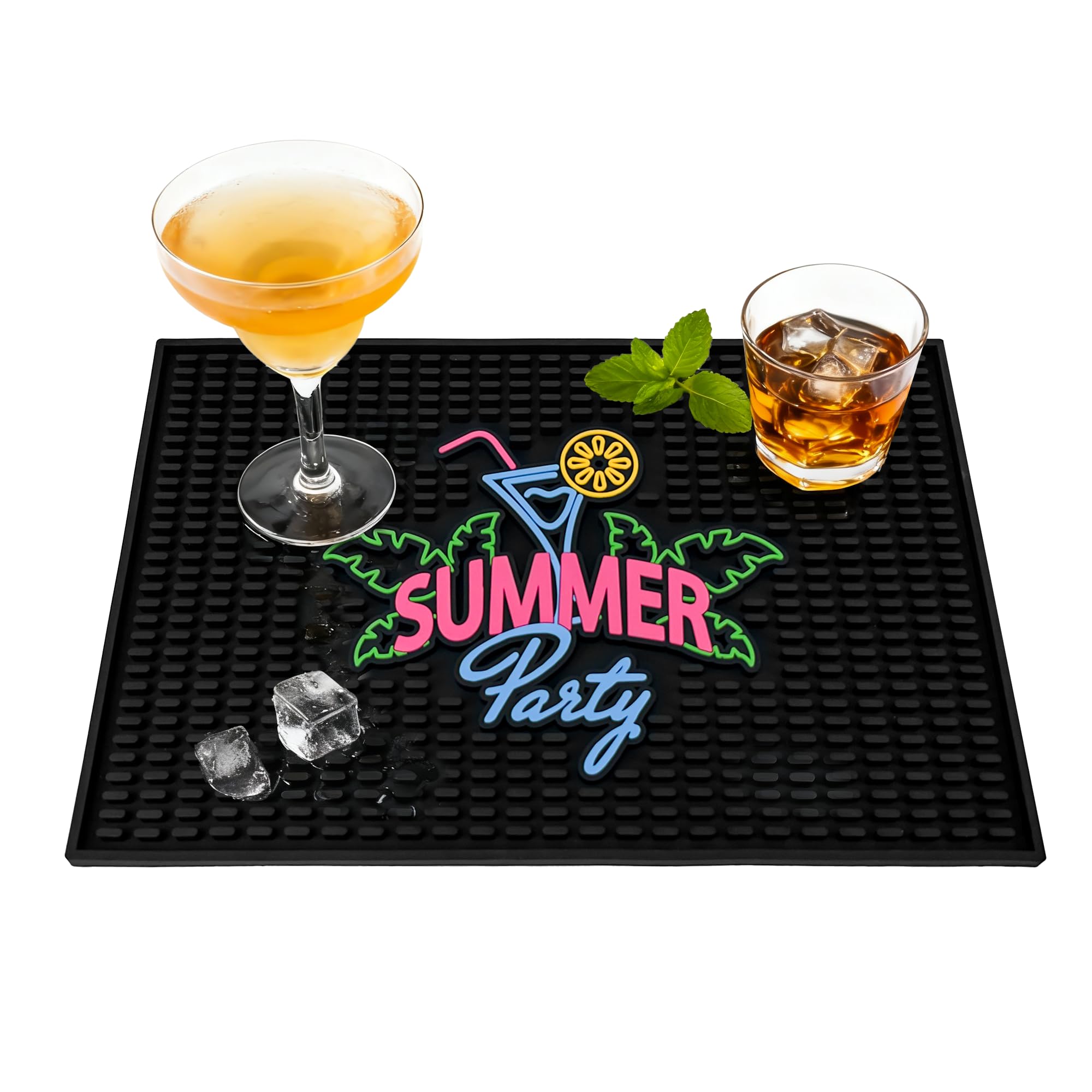 Neon Tiki Black Bar Mat 18 x 12 Inch