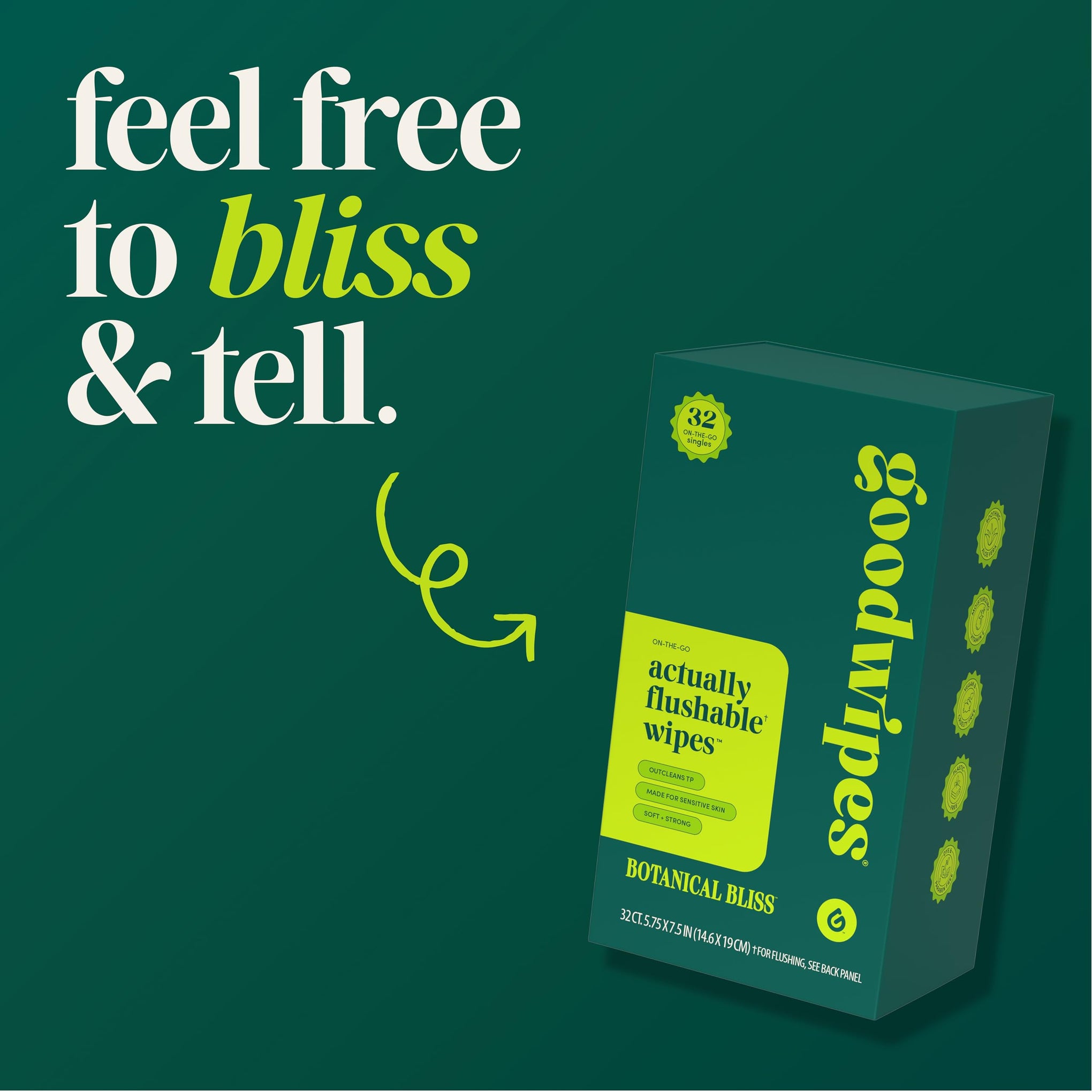 Flushable Wipes for Women (32 Count)