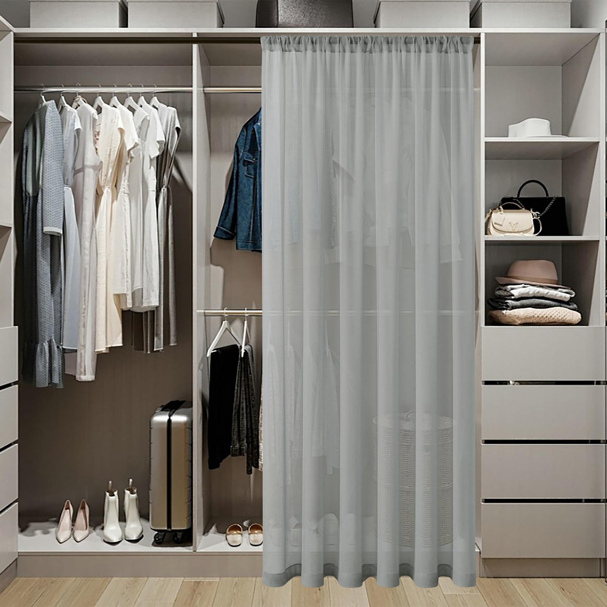 Sheer Door Curtain Closet Linen Textured Curtains Sheer Doorway Light Filtering Voile Patio Glass Doors Rod Pocket Curtain French Door
