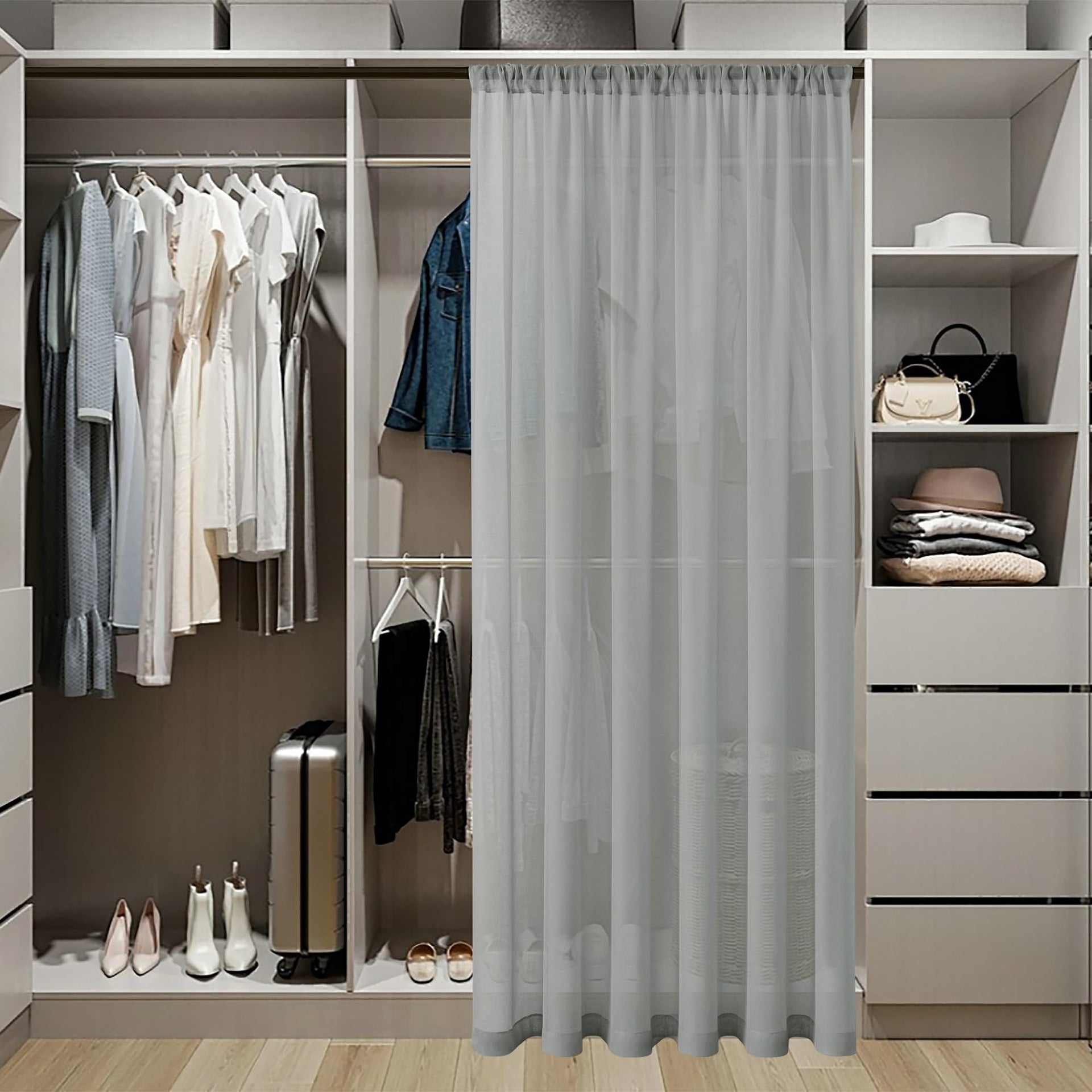 Small Sheer Door Curtain Closet Linen Textured Curtain Sheers Doorway Light Filtering Voile French Door Rod Pocket Curtains Patio Glass Doors