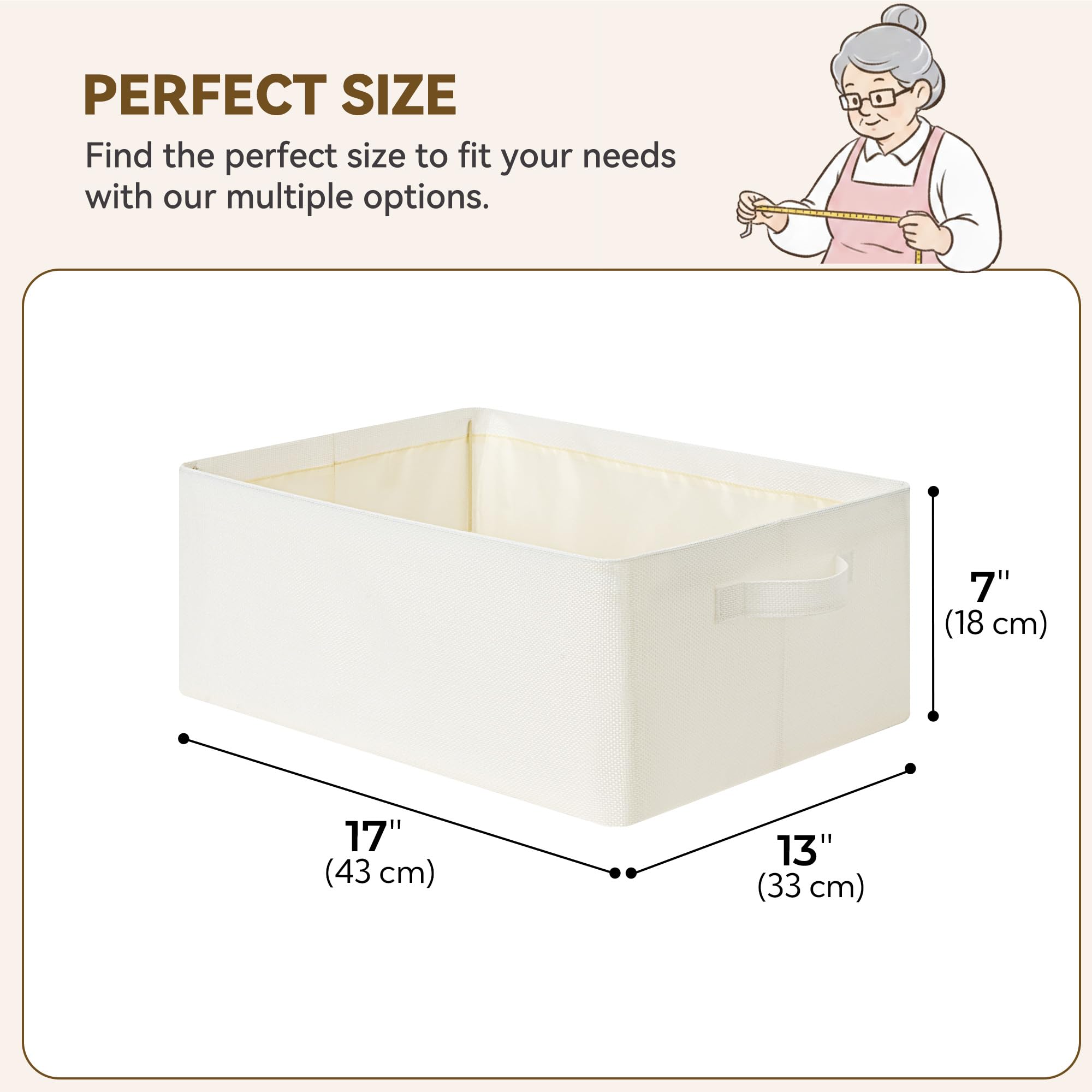 Storage Baskets with Metal Frame (2 Count)