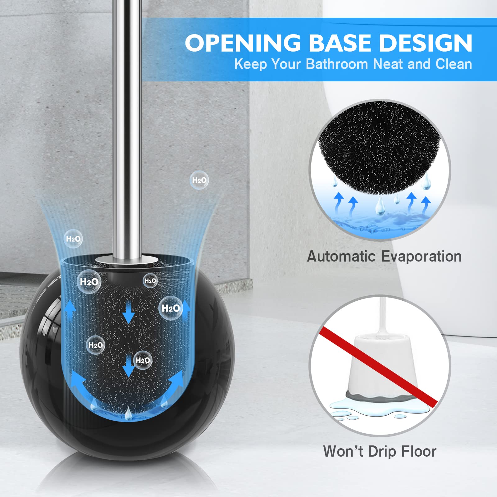 Toilet Brush and Holder 2 Pack (2 Count)