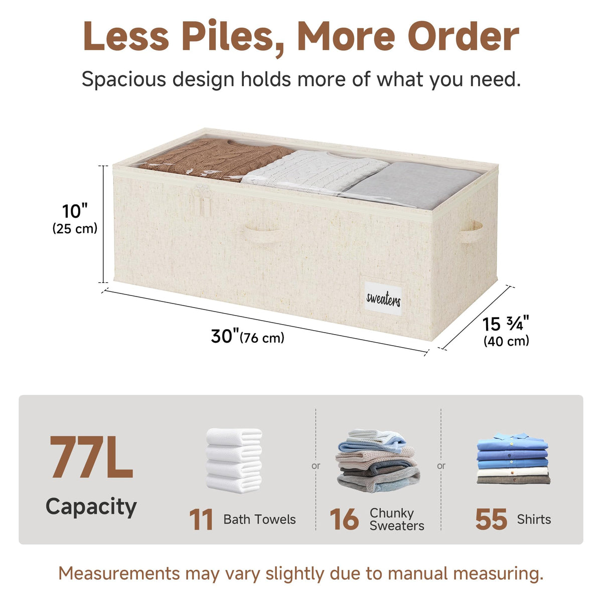 10 Inch Tall Under Bed Storage Containers with Clear Lid (2 Count)