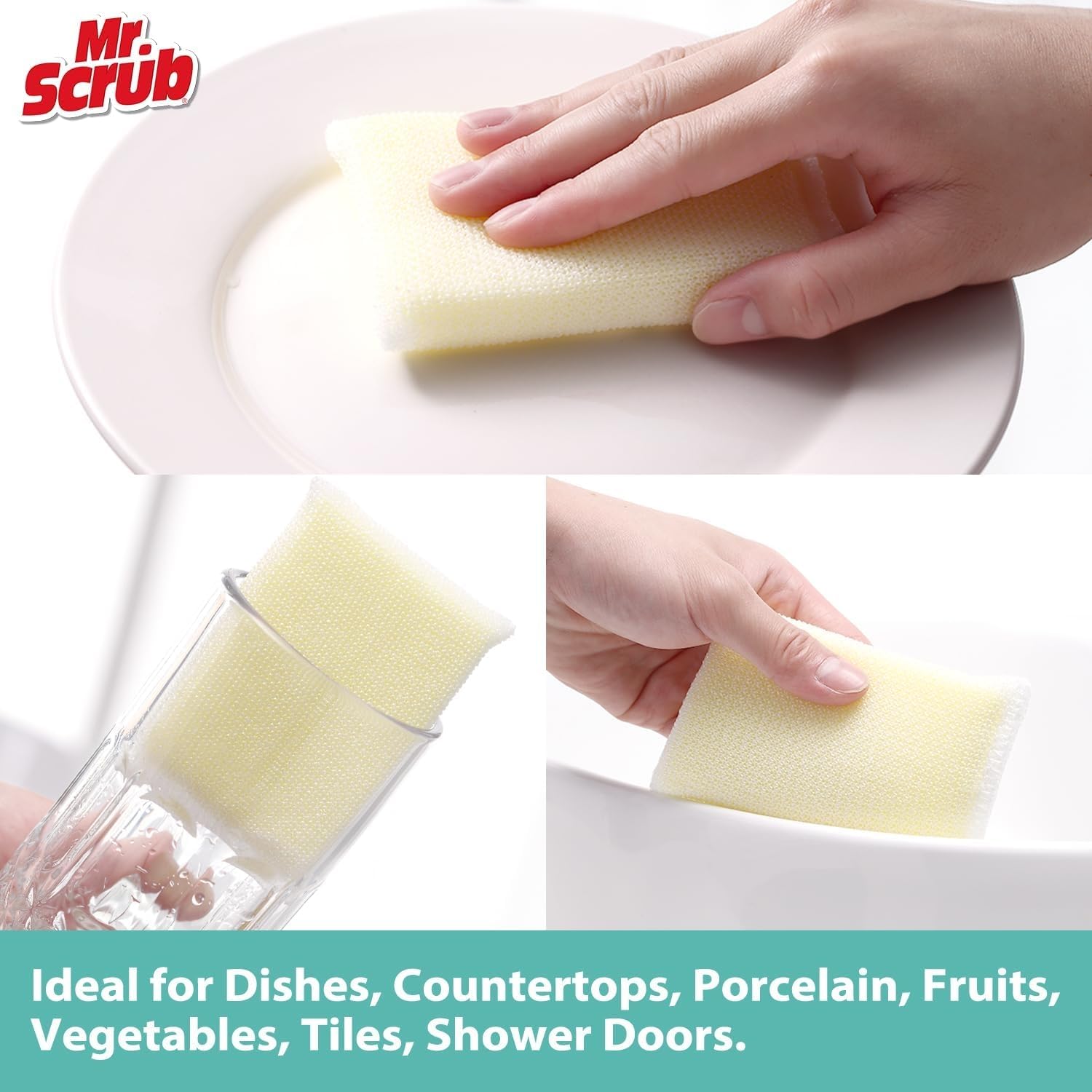Sponges Kitchen Scrub Dish Sponge Scouring Pad (6 Count)