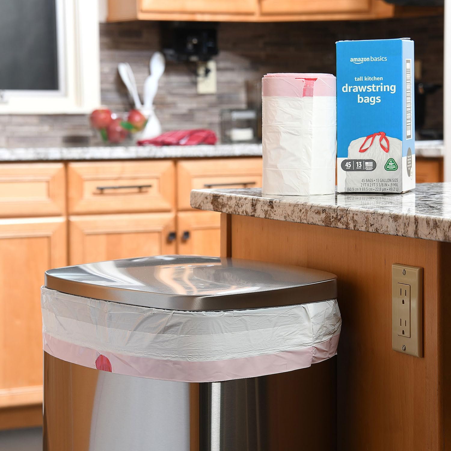 13 Gallon Tall Kitchen Drawstring Trash Bags (45 Count)