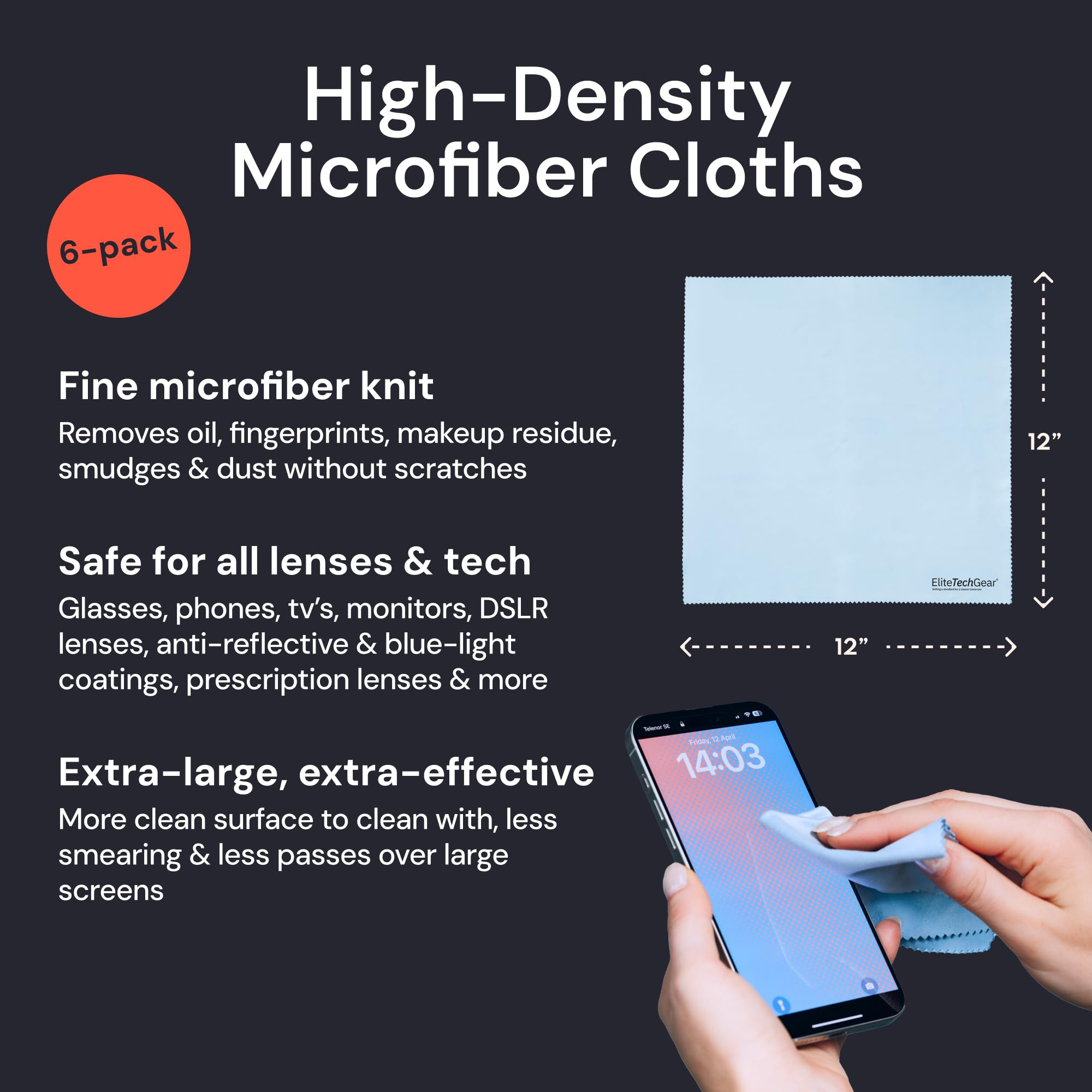 Microfiber Cleaning Cloth (6 Count)