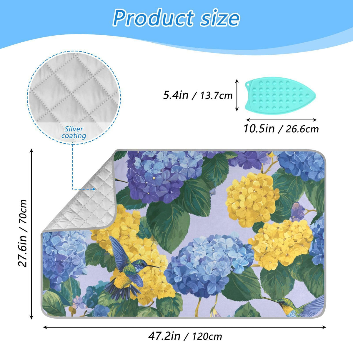 Ironing Mat Portable Ironing Pad Ironing Blanket for Table Top Heat Resistance Double