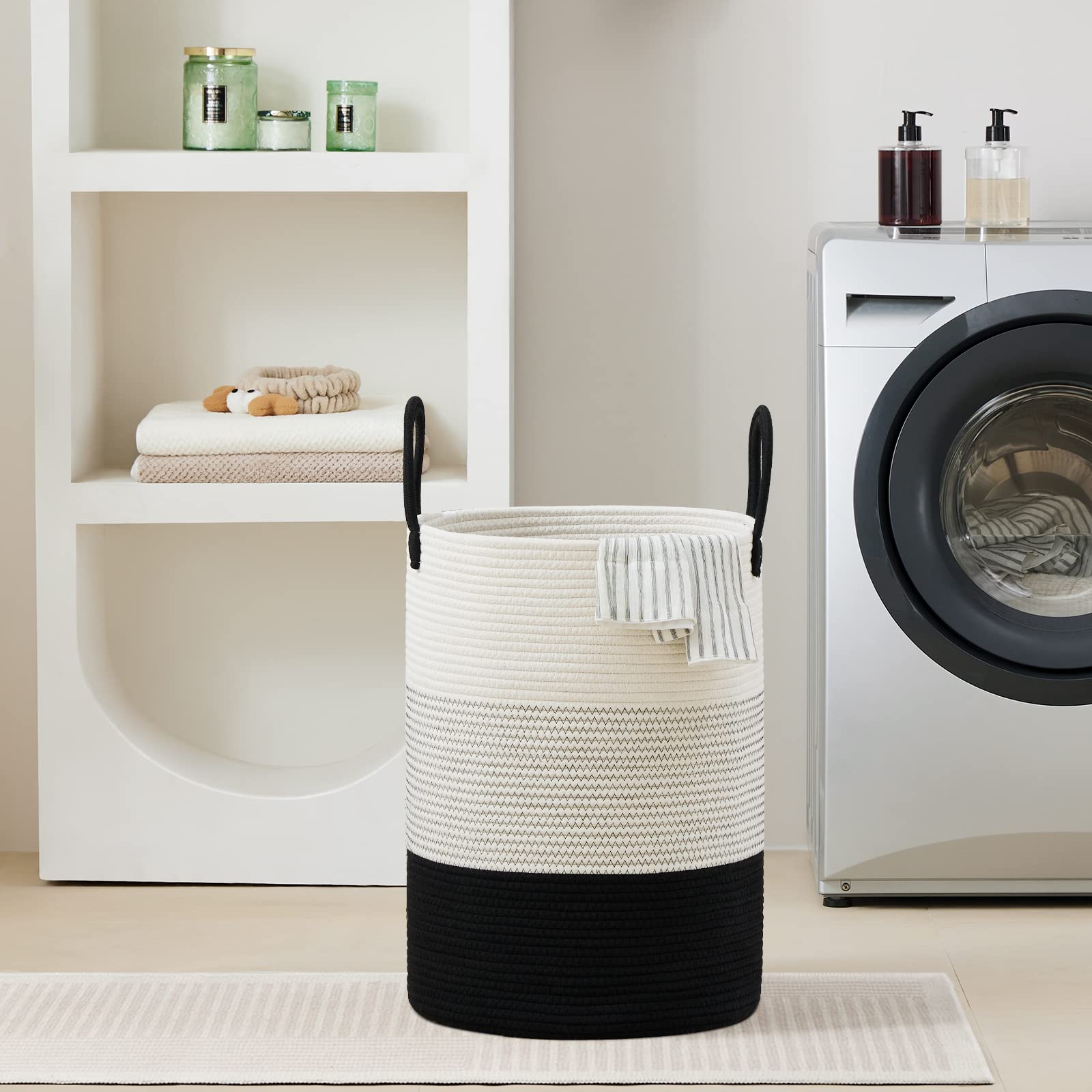 72L Tall Woven Laundry Basket Hamper