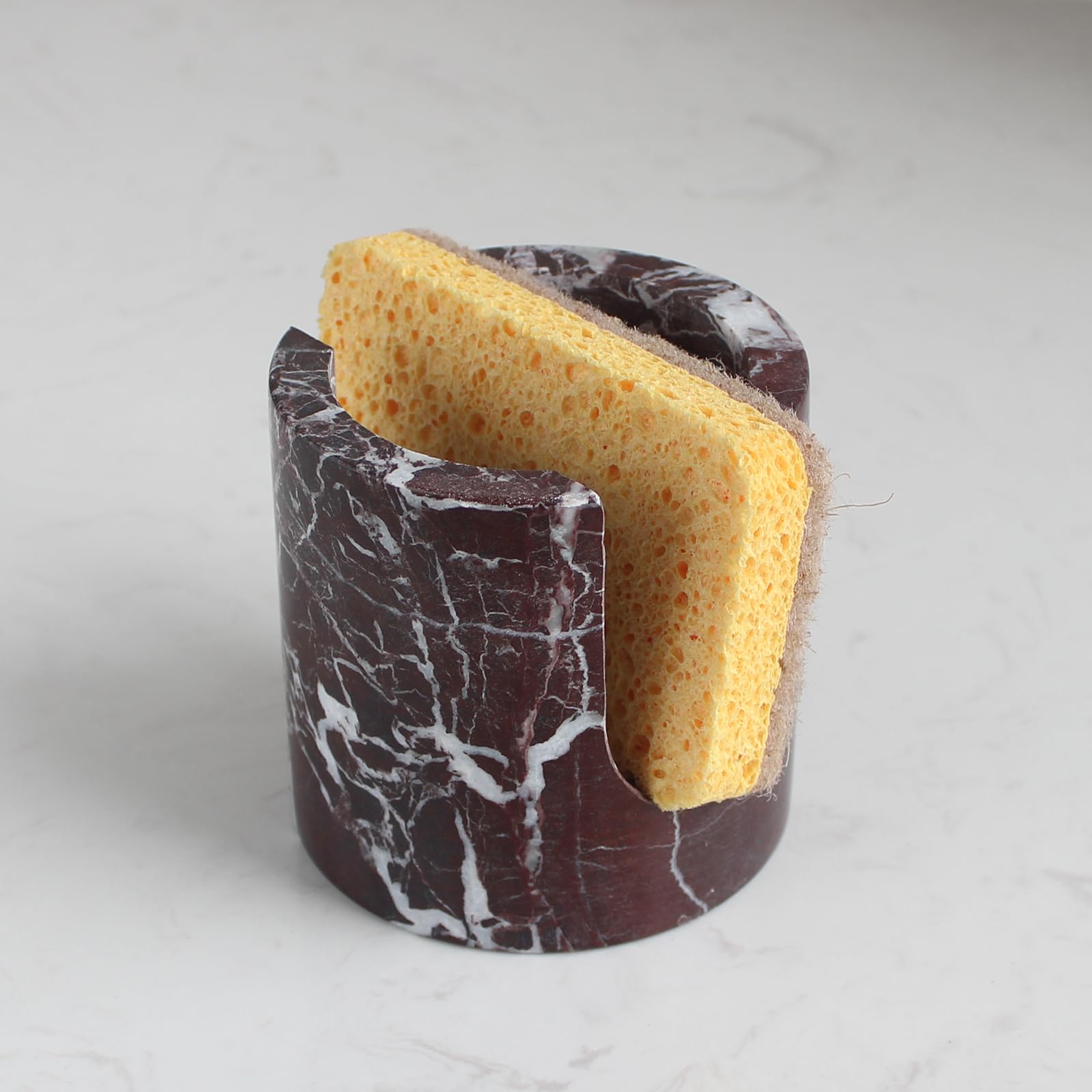 Natural Marble Travertine Sponge Holder for Kitchen Counter