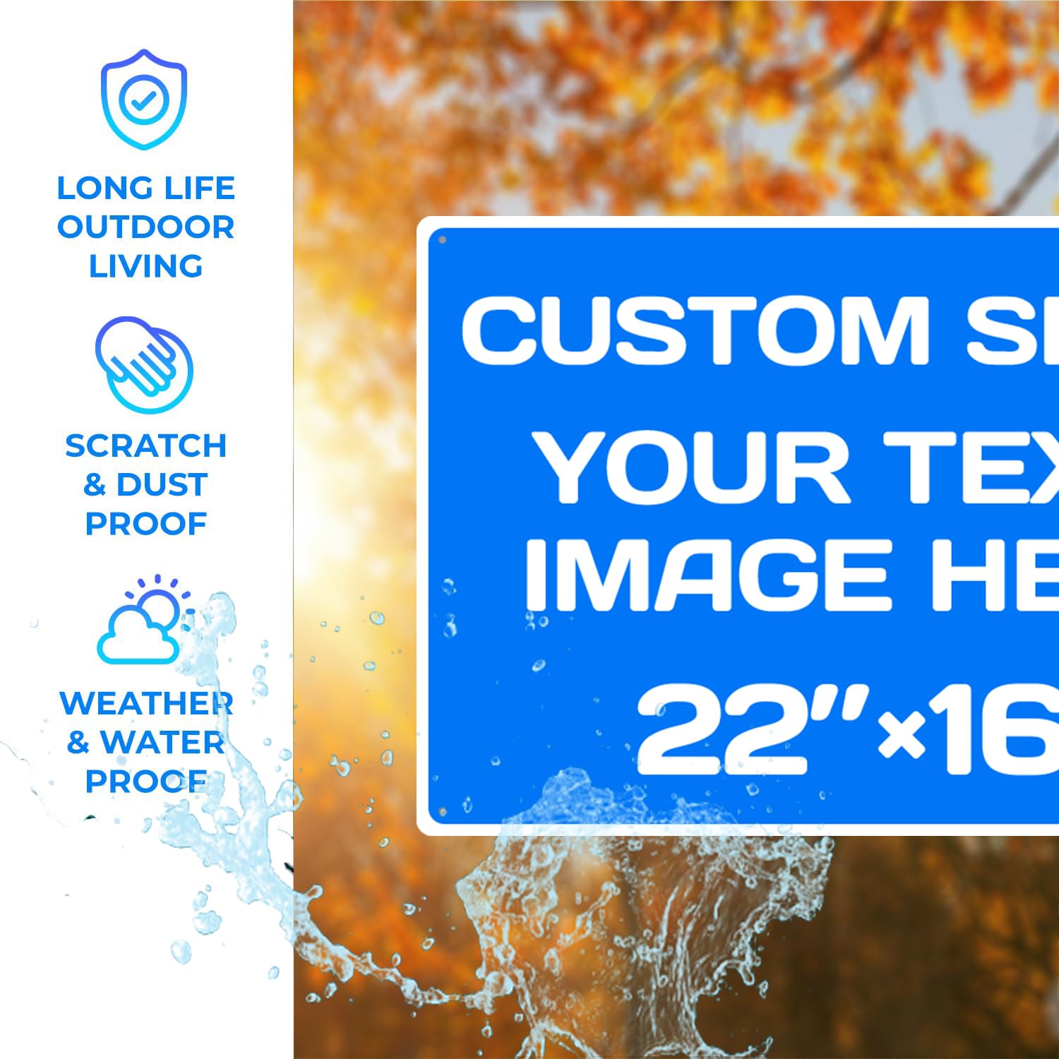 Custom Aluminum Weatherproof Metal Sign