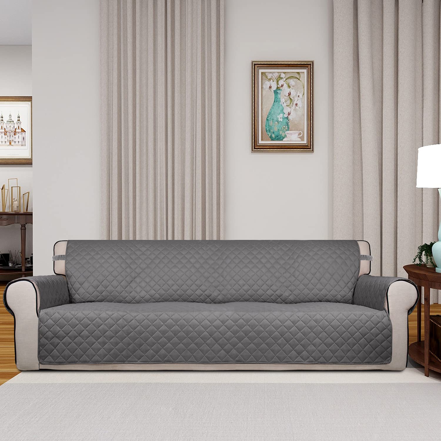 Reversible Quilted Couch Covers for Dogs Sofa Cover 4 Seater 88"