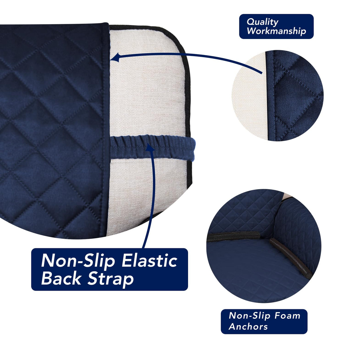 Reversible Quilted Couch Covers for Dogs Loveseat Sofa Cover 54"