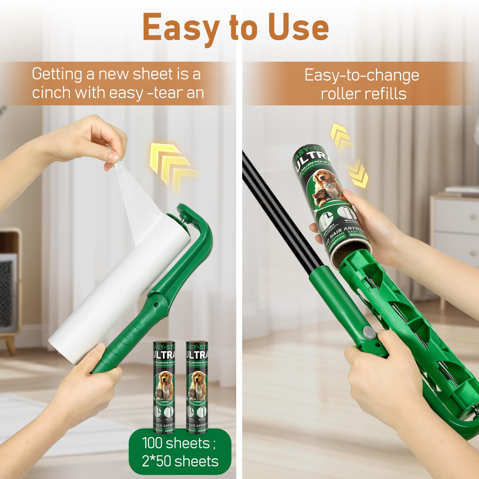 10 Inch Large Lint Roller Refills for Lint Remover