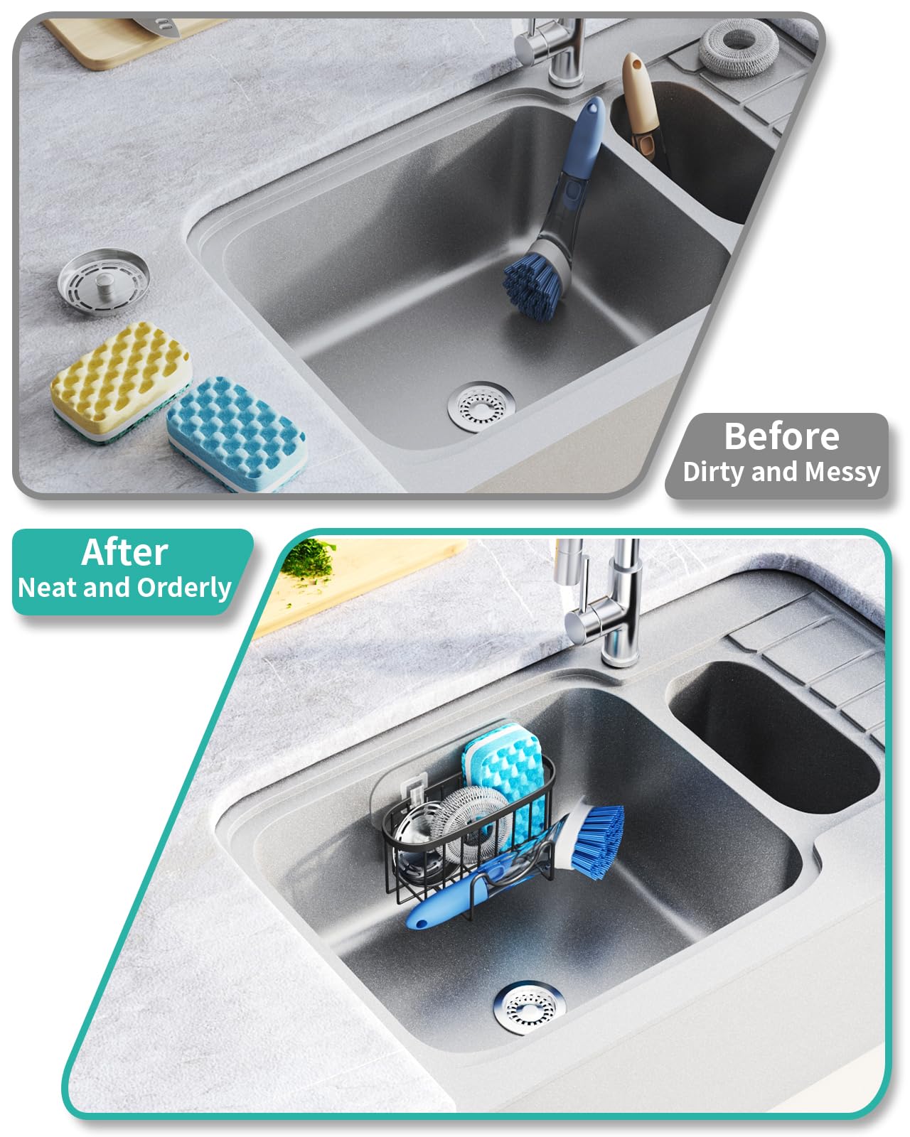 Multifunctional Sponge Holder with Unique M