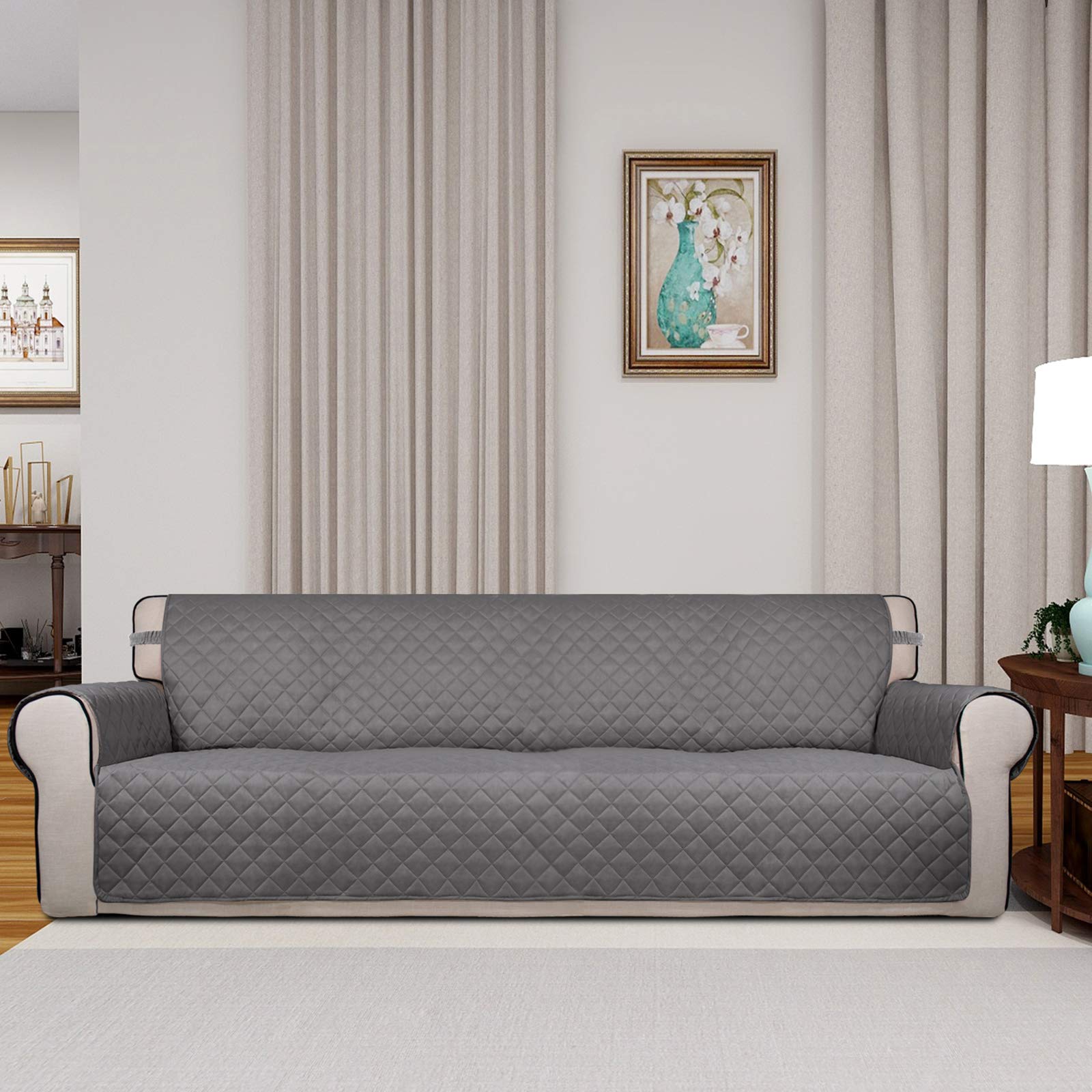 Reversible Quilted Couch Covers for Dogs Sofa Cover 4 Seater 88"