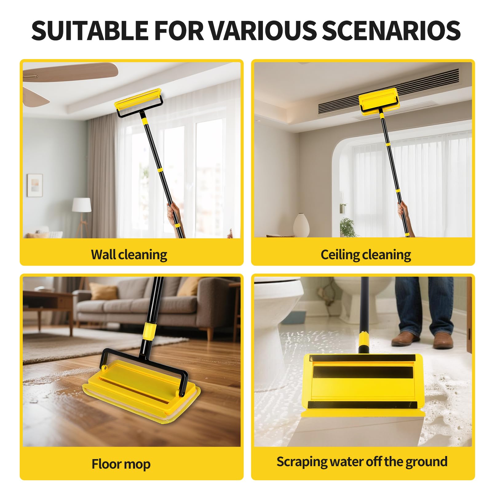 High Ceiling Fan Cleaner Duster for Fans Blades Cleaner with 78.7in Extension Pole Extra Long Handle Cleaning Tool