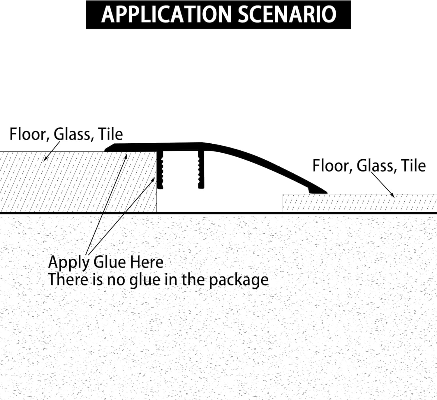 Aluminum Floor Transition Threshold Strip (6.072 Foot)