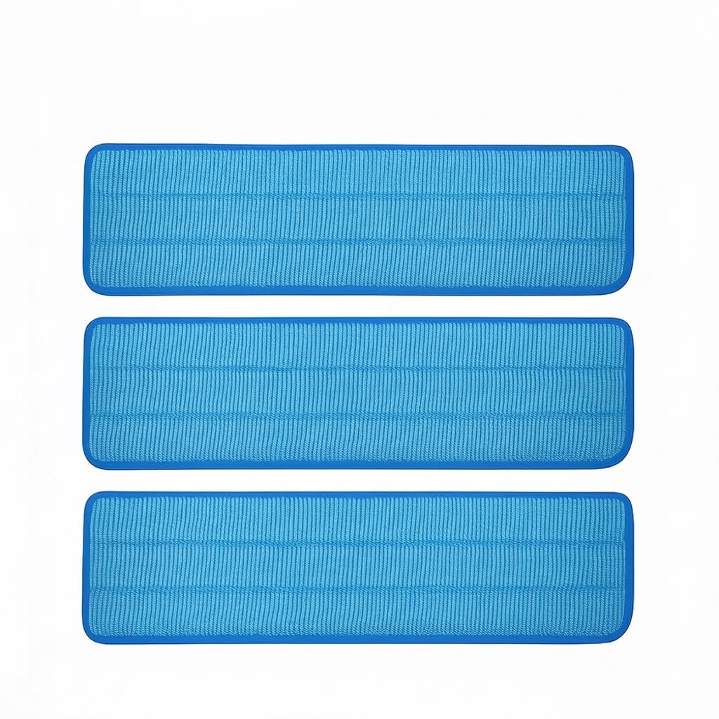 3 Pack of 18 inch Microfiber Mop Pad Universal for Commercial (3 Count)