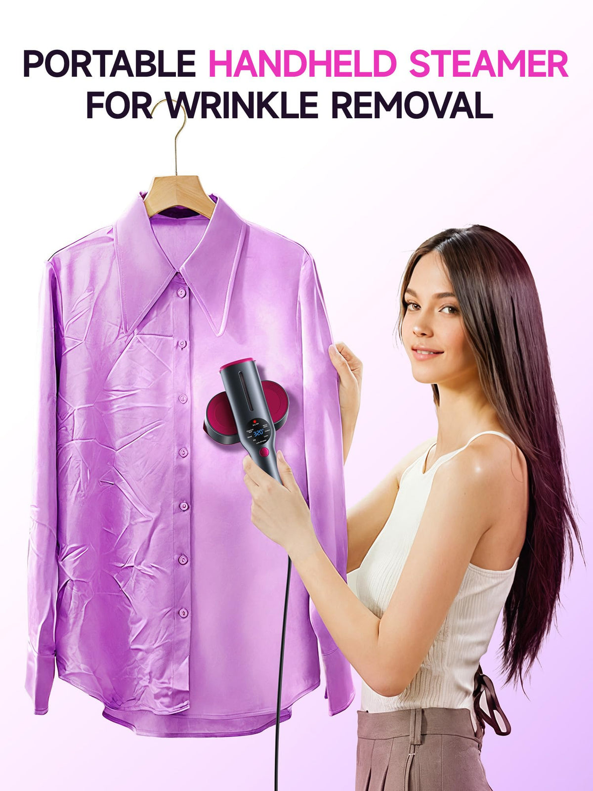 2 in 1 Handheld Garment Steamer and Iron for Clothes Travel Size