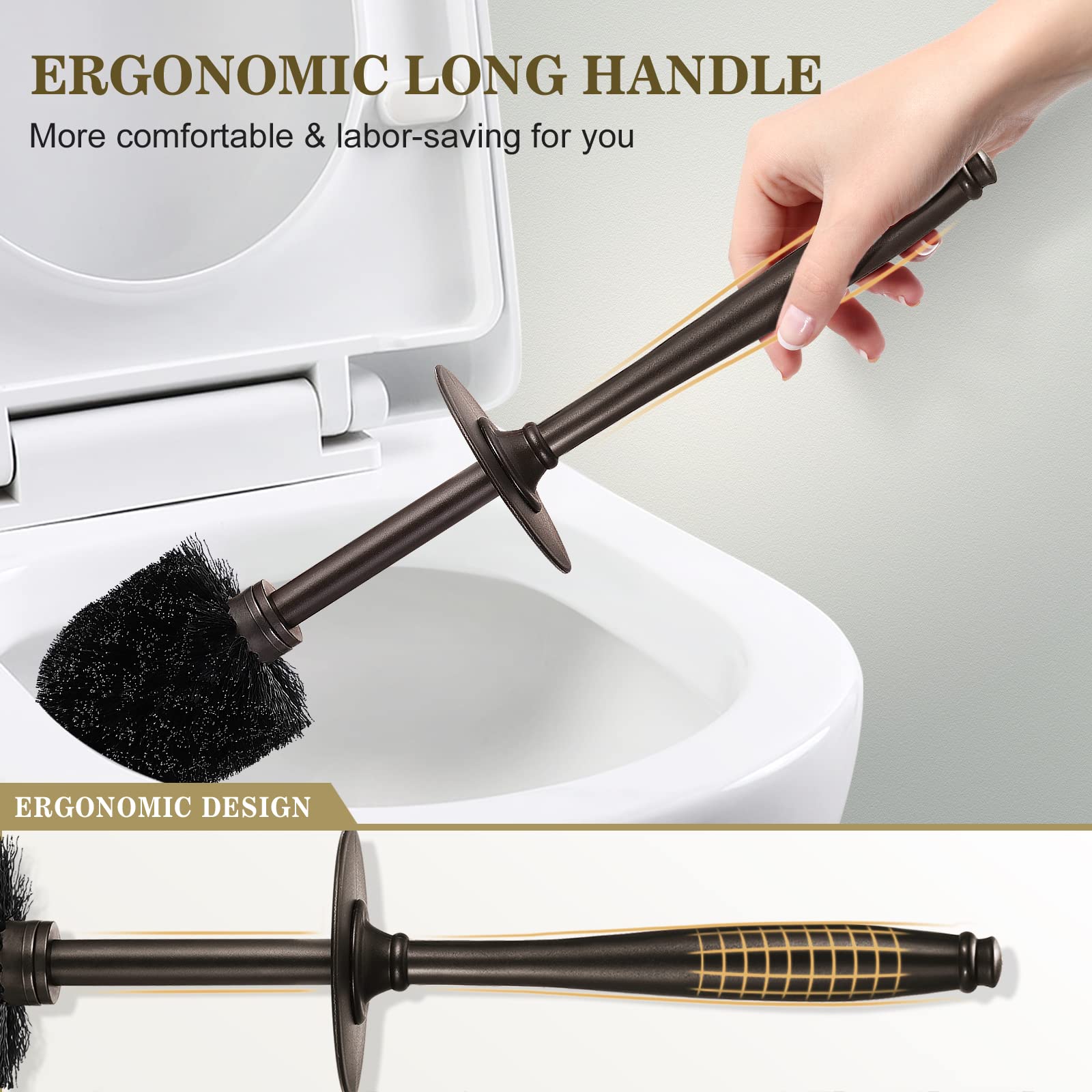 Toilet Bowl Brush Holder Set
