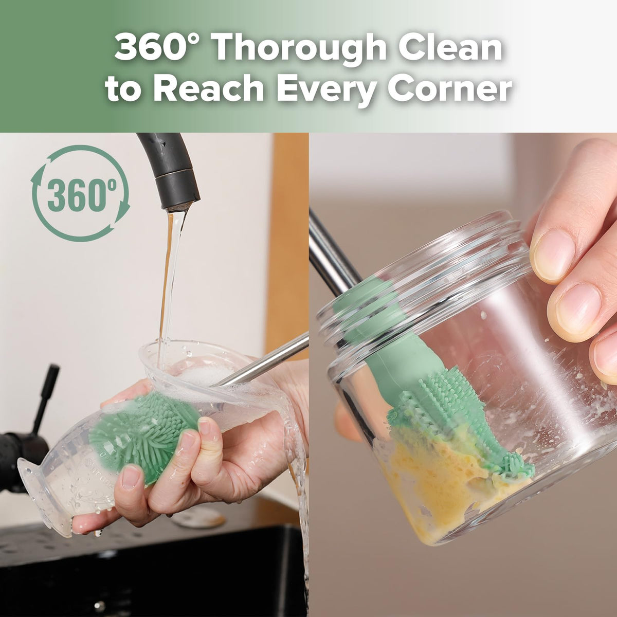 Silicone Cleaning Brush for Baby Bottles and Crevices