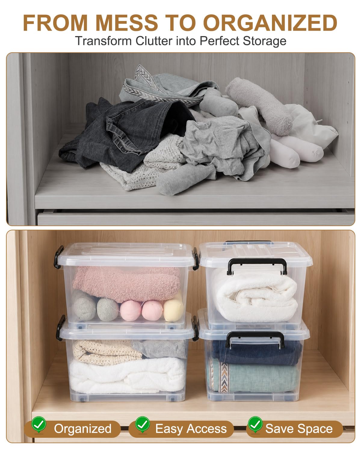 15QT Storage Bins with lids