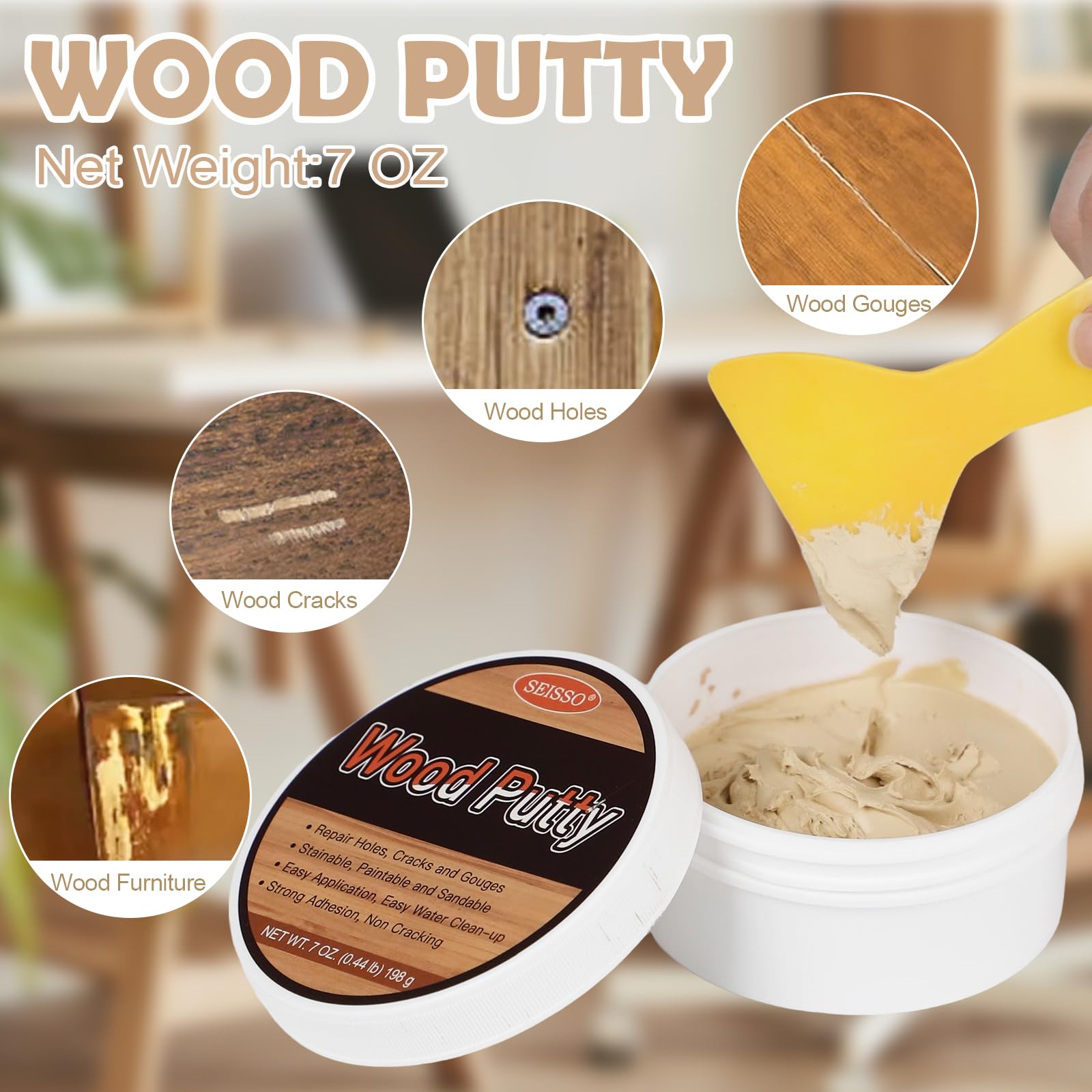 Wood Putty Golden Oak Wood Filler Paintable