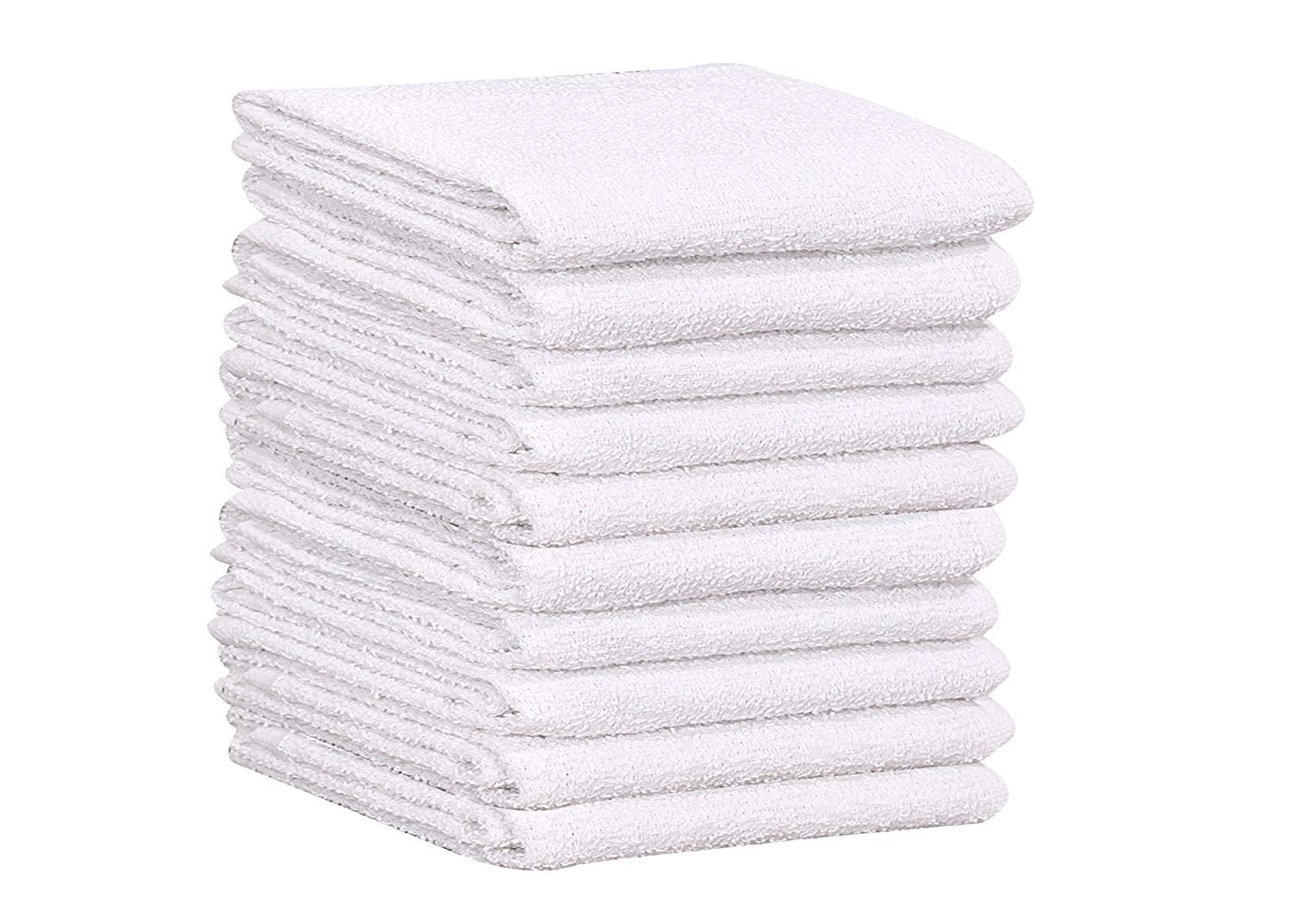 60 PC New Cotton Blend White Restaurant Bar Mops Kitchen Towels 28oz (60 Count)