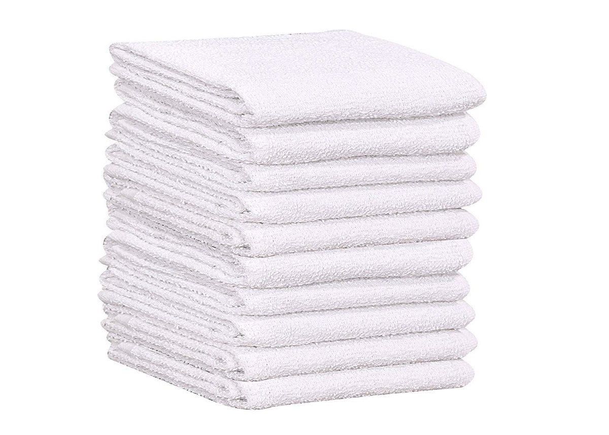 60 PC New Cotton Blend White Restaurant Bar Mops Kitchen Towels 28oz (60 Count)
