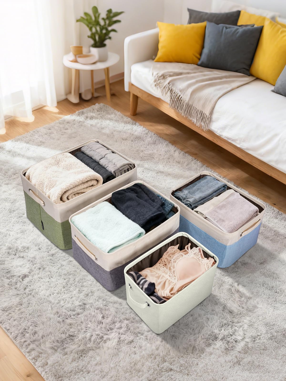 1 Pack Fabric Closet Storage Bins for Shelves