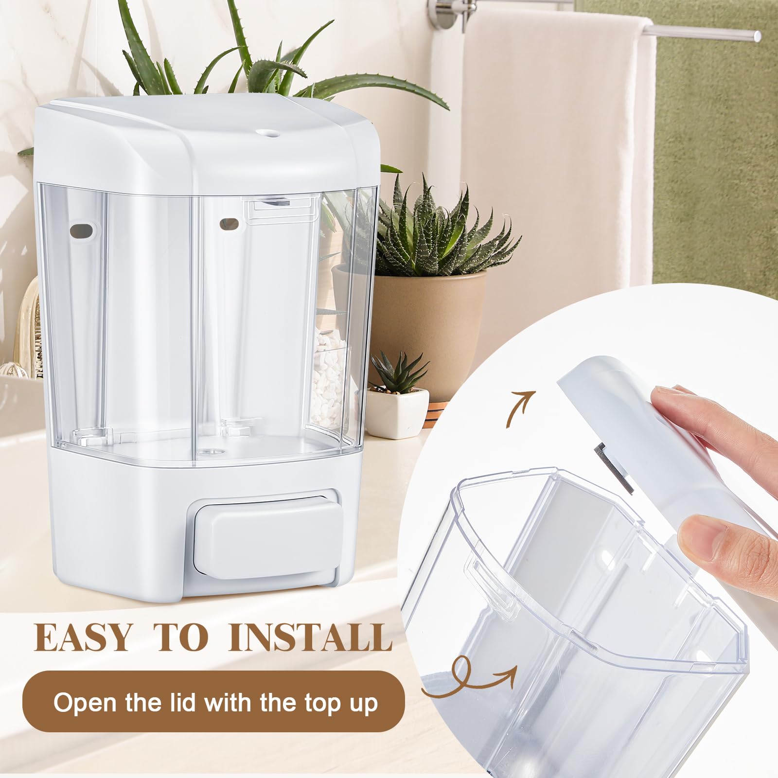 6 Pcs Wall Mounted Soap Dispenser (6 Count)