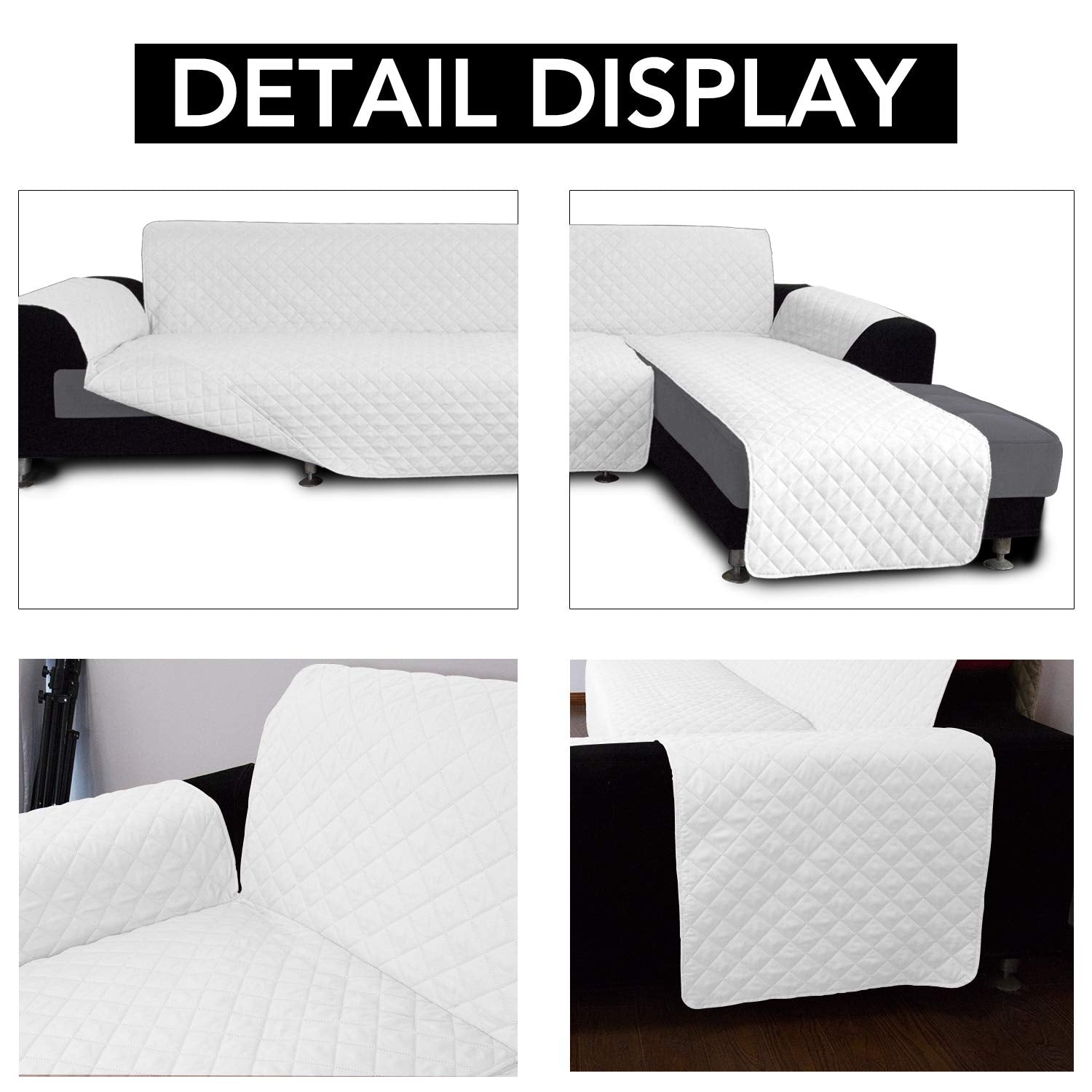 Reversible L Shape Sectional Couch Cover
