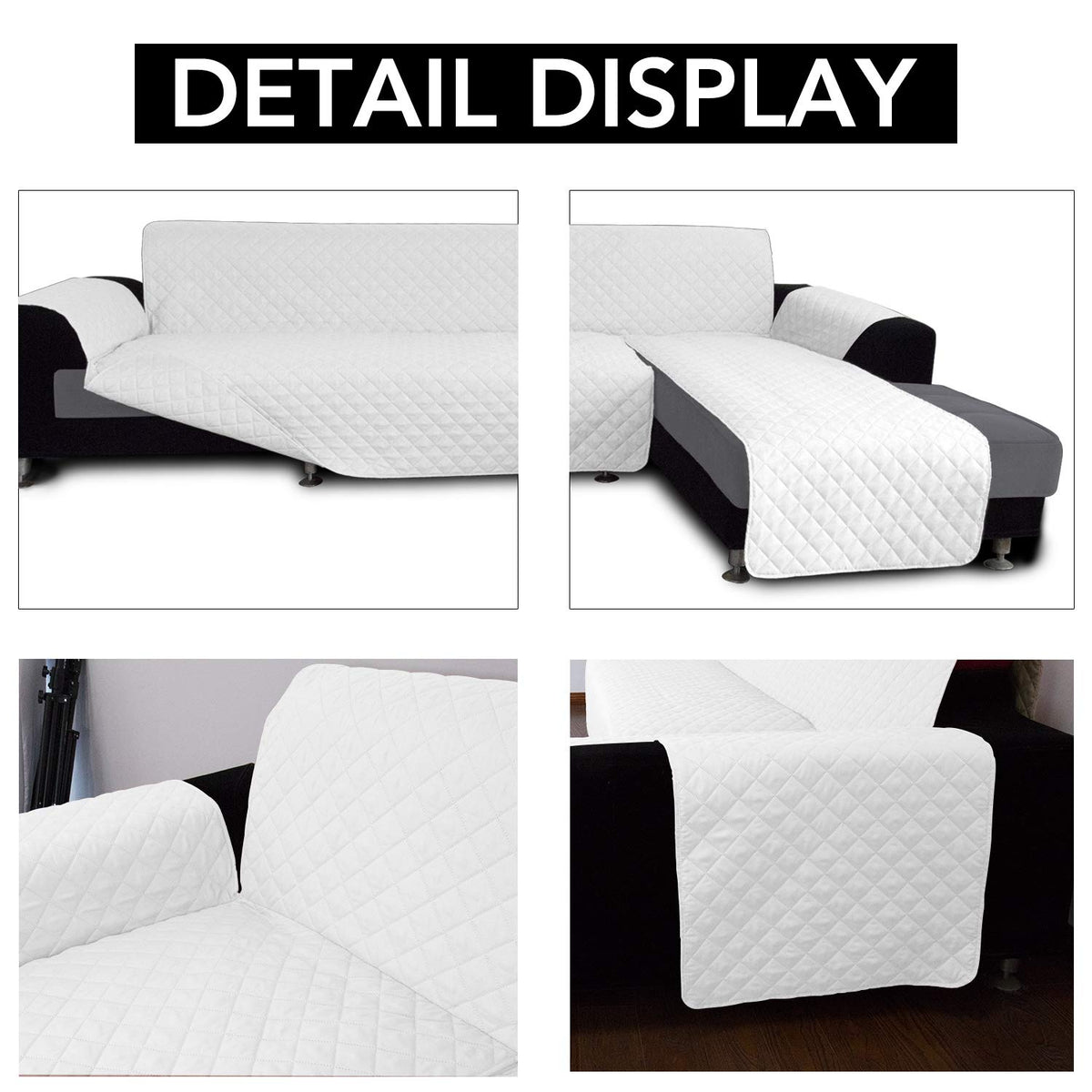 Reversible L Shape Sectional Couch Cover