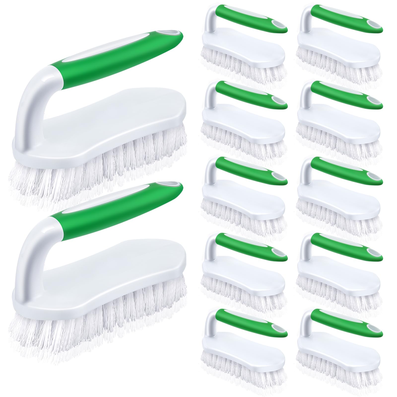12 Pcs Scrub Brush for Cleaning with Handle Comfortable to Grip Heavy