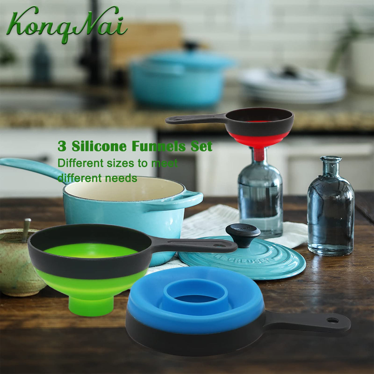 Canning Funnel for Wide and Regular Jars (3 Count)