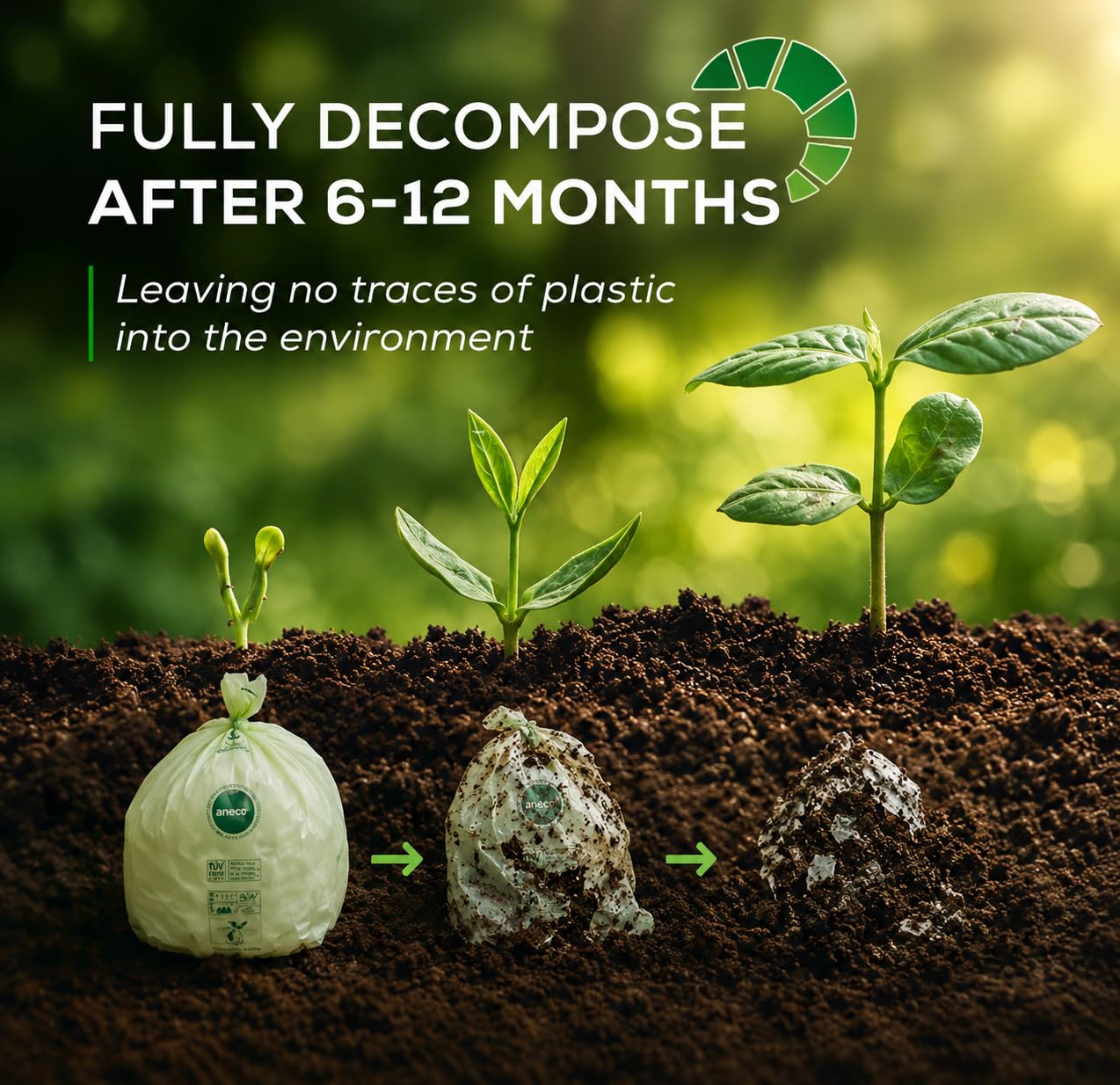 8 Gallon Compostable Kitchen Food Waste Bags (30 Count)