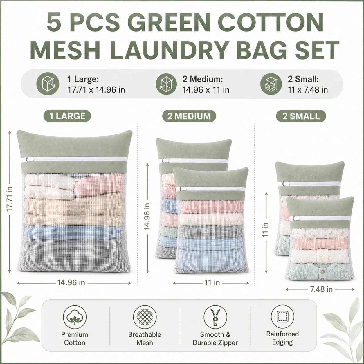 Green 5 piece set in bags (5.99 Count)
