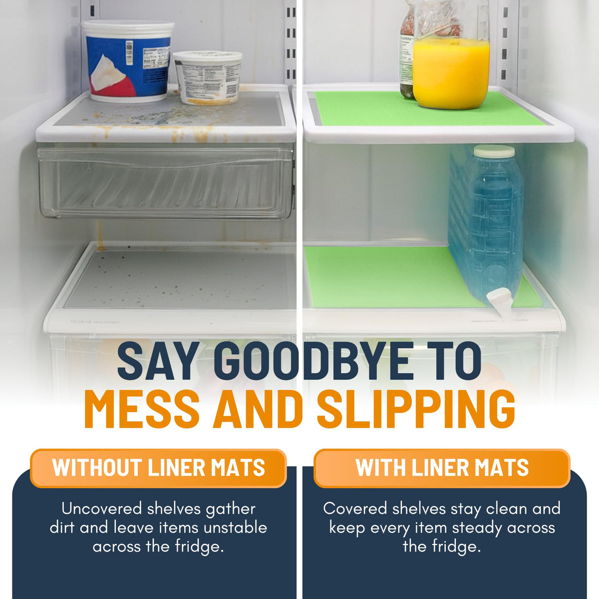 Refrigerator Liners for Shelves (8 Ounce)