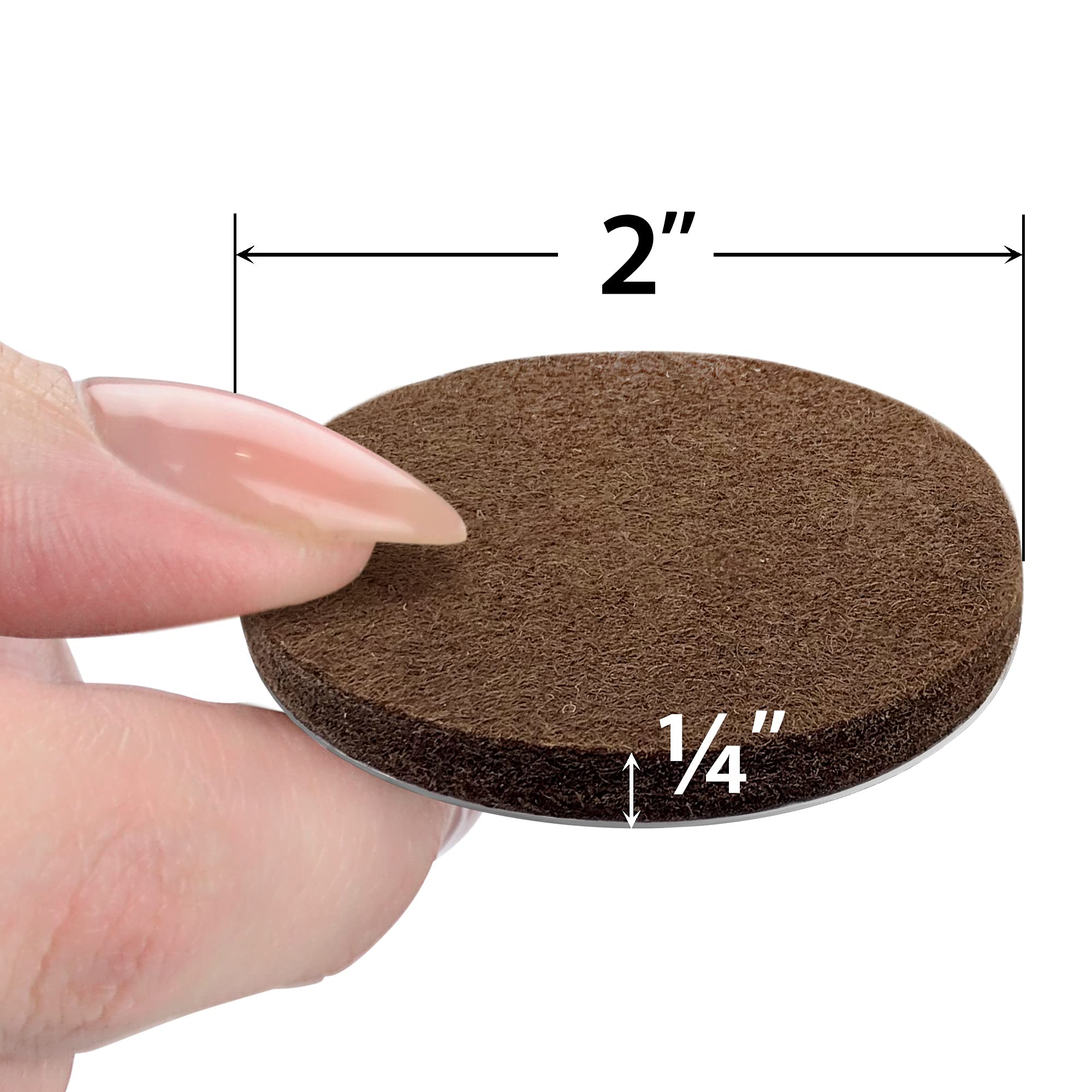 16 Heavy Duty Felt Furniture Pads 2” 1 (16 Count)