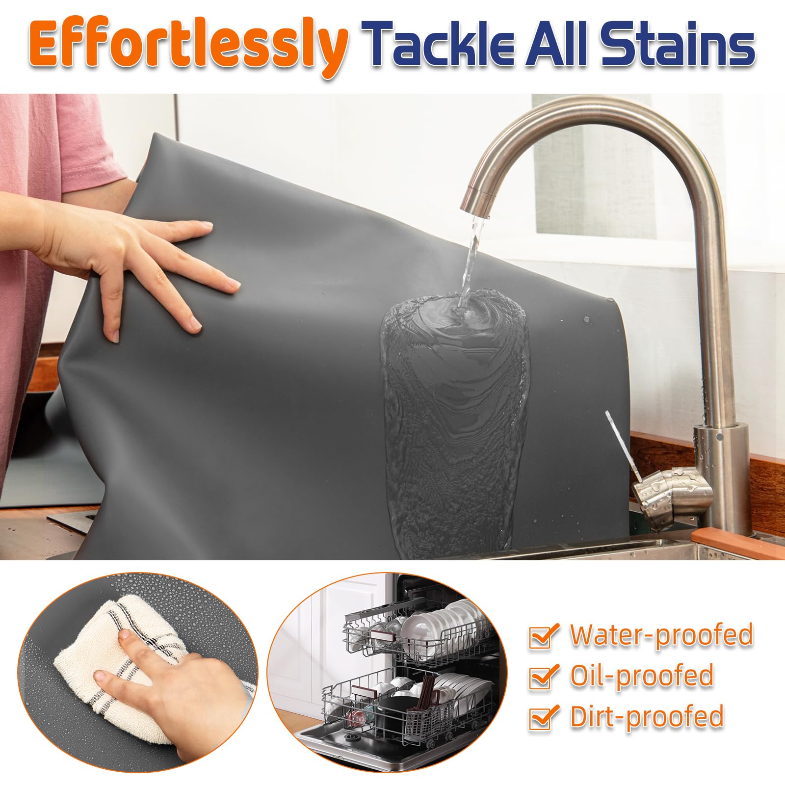 Silicone Mat 78.7”x 23.6” Heat Resistant Mats for Countertop