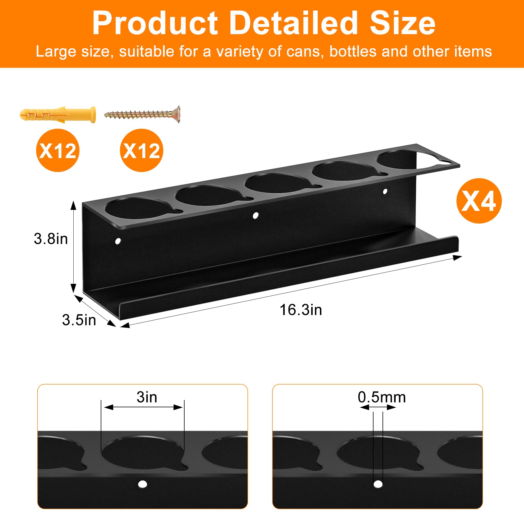 Spray Can Holder Organizer (4 Count)