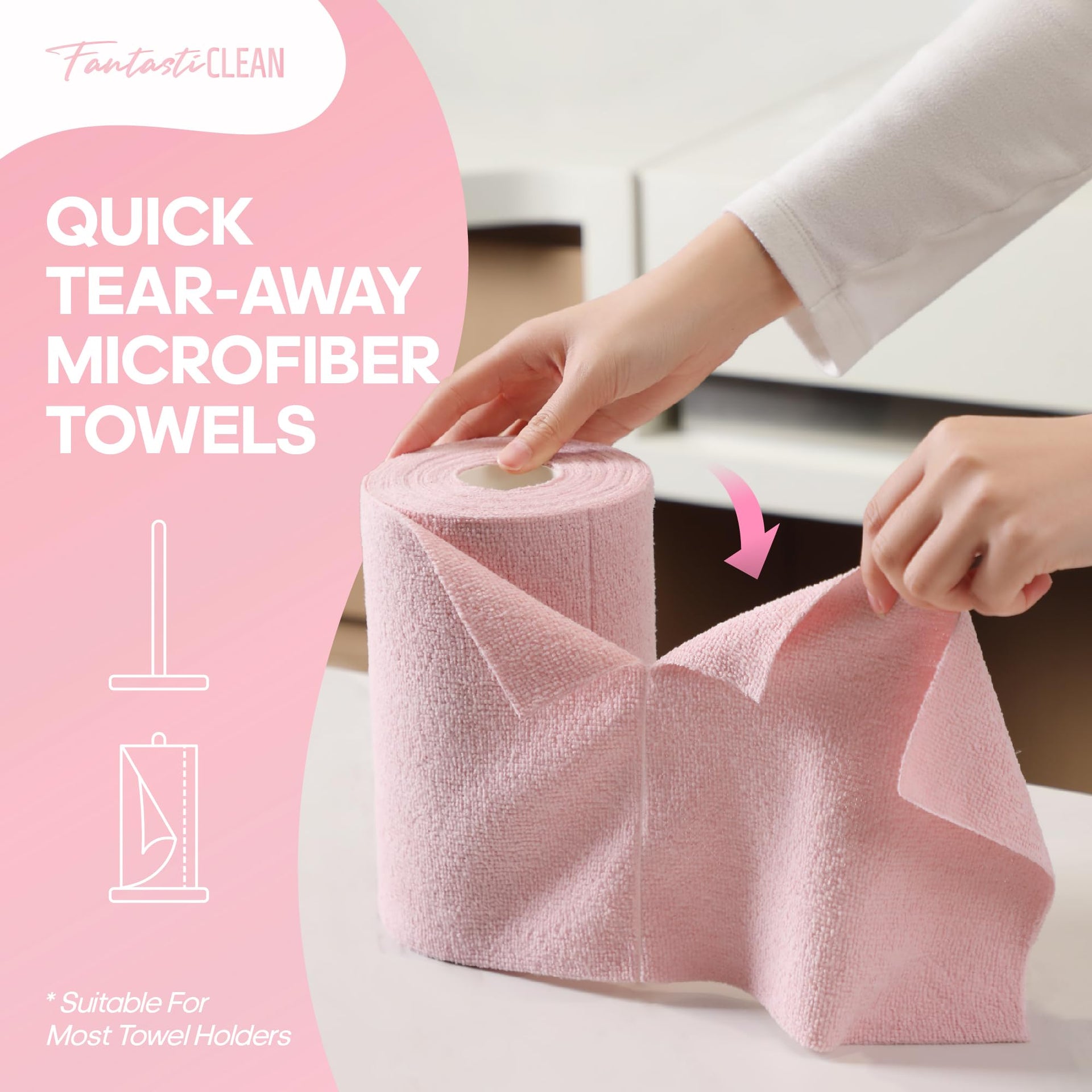Microfiber Cleaning Cloth Roll 120 Pack (120 Count) - ModHome Supplies