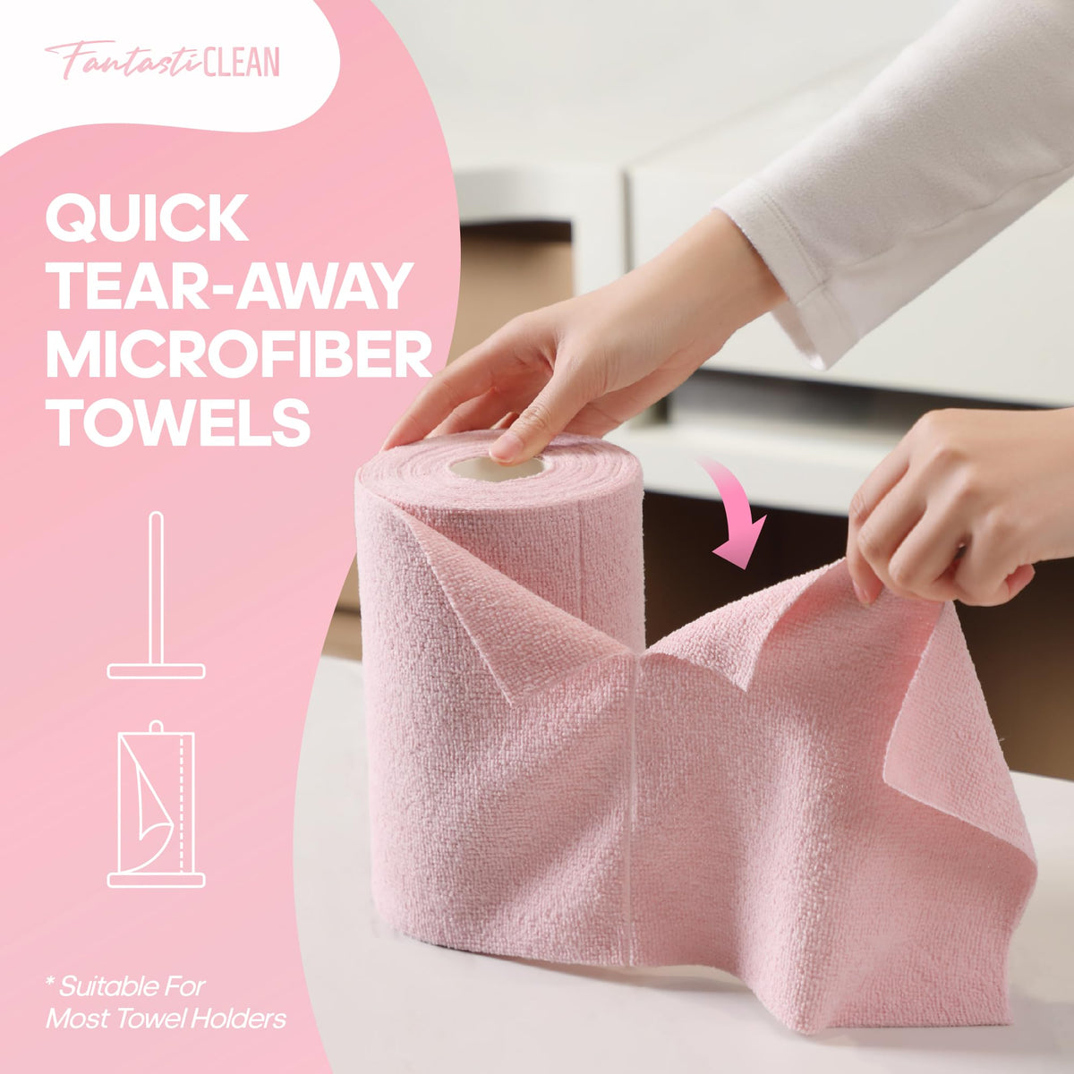 Microfiber Cleaning Cloth Roll 120 Pack (120 Count) - ModHome Supplies