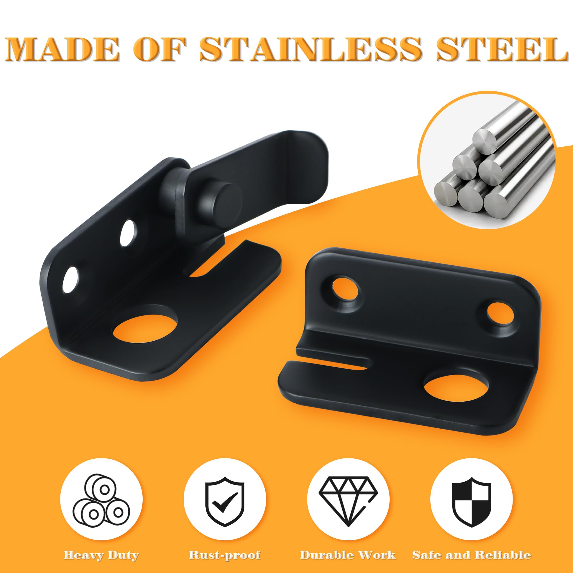 Black Flip Latch Gate Latch