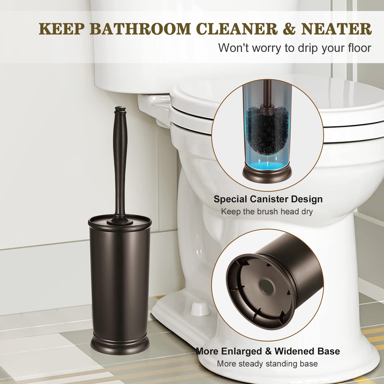 Toilet Bowl Brush Holder Set