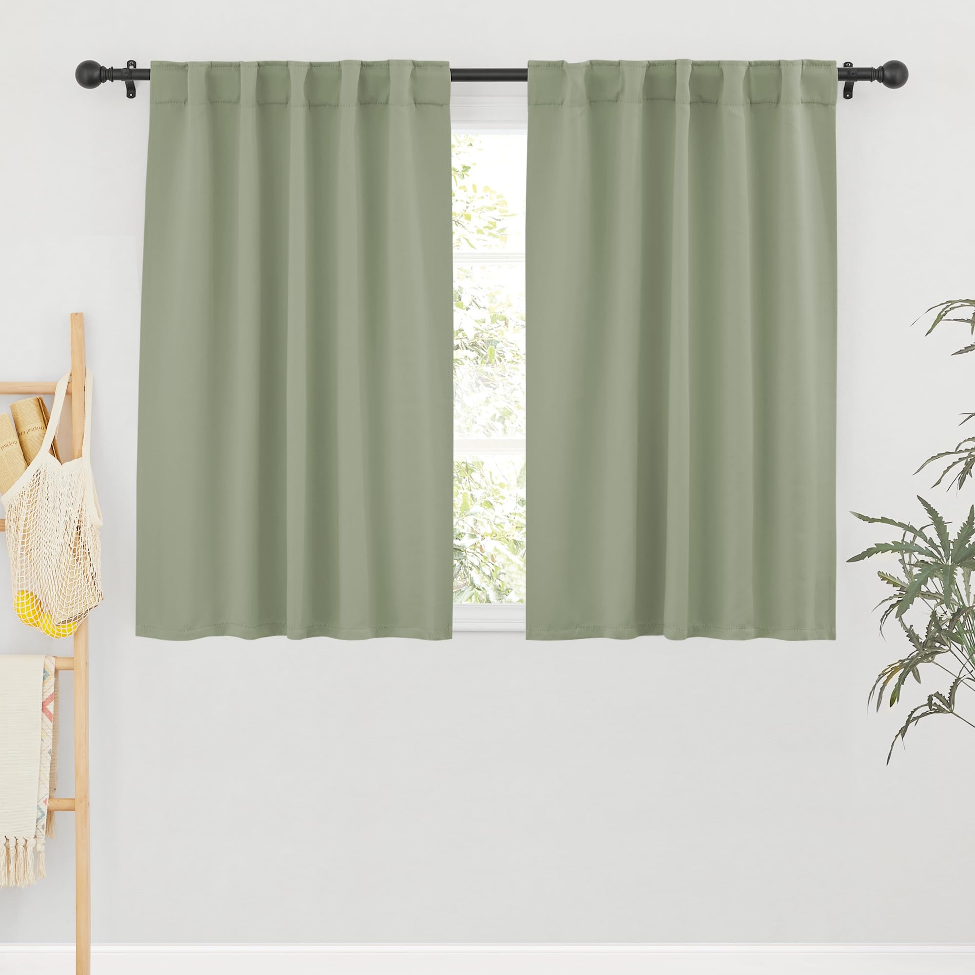 Short Blackout Curtains for Small Window (2 Count)
