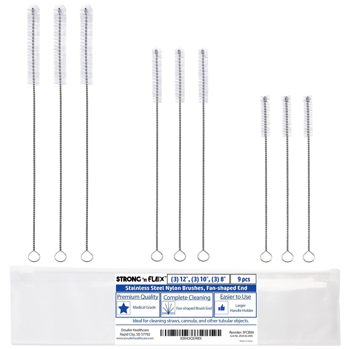 Nylon Straw Cleaner Brushes (9 Count)