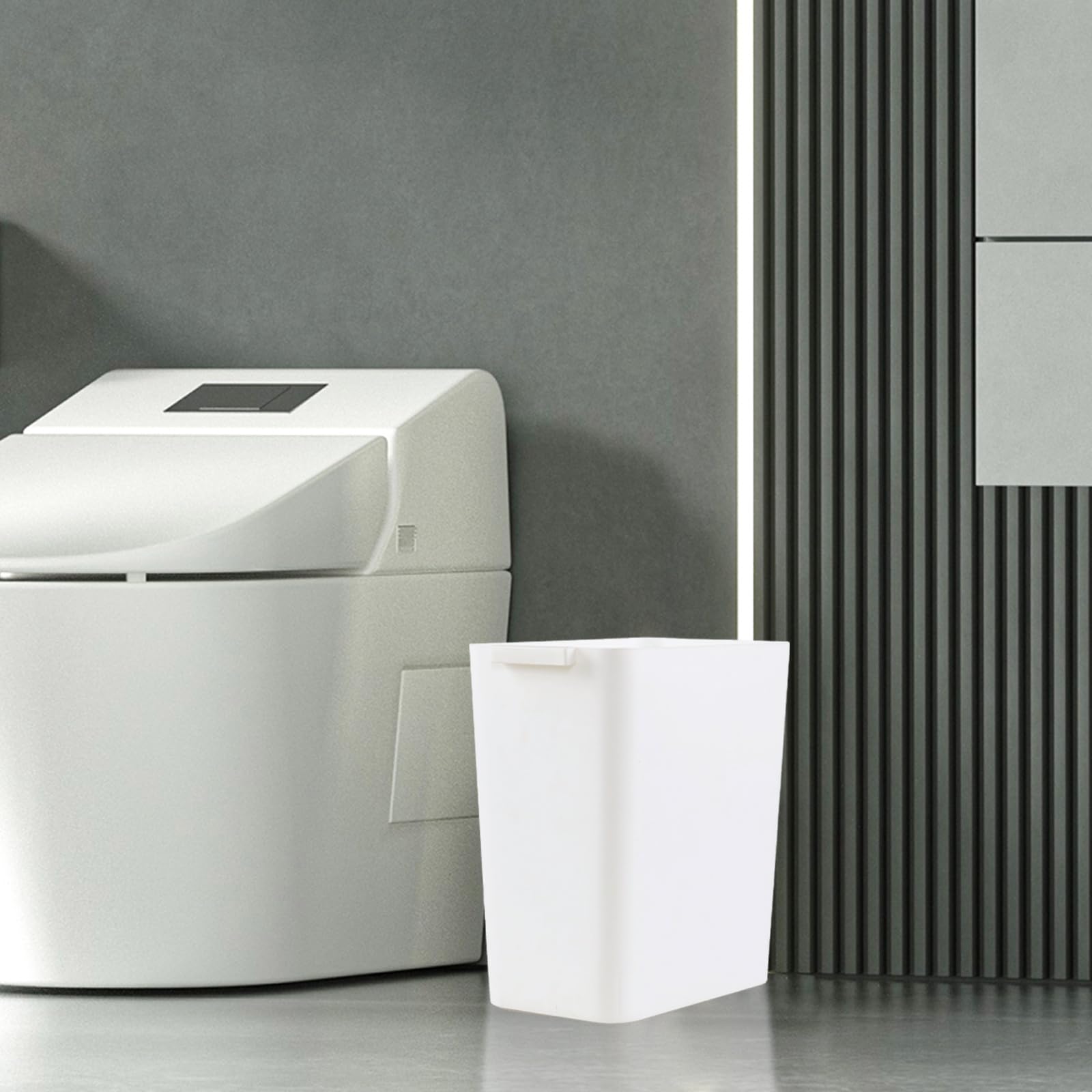 4.5 Gallon Deskside Plastic Wastebasket Rectangular (3 Count)