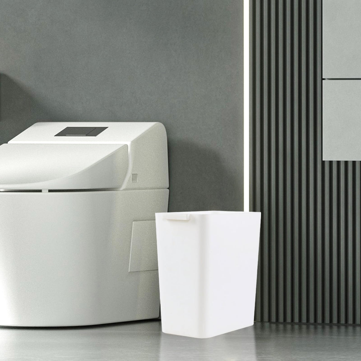 4.5 Gallon Deskside Plastic Wastebasket Rectangular (3 Count)
